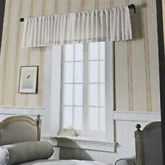 NEW Fieldcrest Luxury Window Valence Sea Salt - Picture 1 of 9